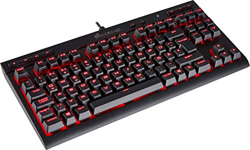 Corsair K63 - Teclado Alámbrico, USB, Interruptor mecánico, QWERTZ, LED, Teclas de Windows,Negro