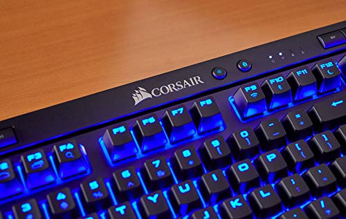 Corsair K63 - Teclado mecánico para Juegos (Cherry MX Red: Funcionamiento Suave y rápido, retroiluminación LED Azul, QUERTZ), Color Negro