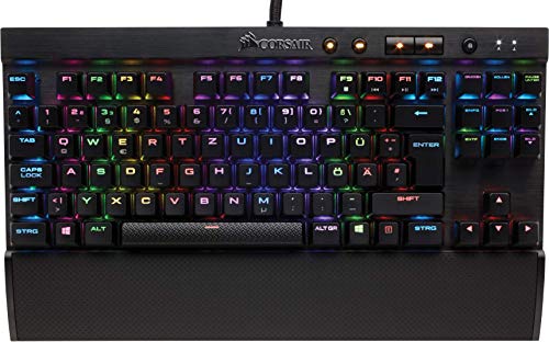 Corsair K65 LUX RGB - Teclado Mini, Alámbrico, Estándar, USB, QWERTZ, Negro