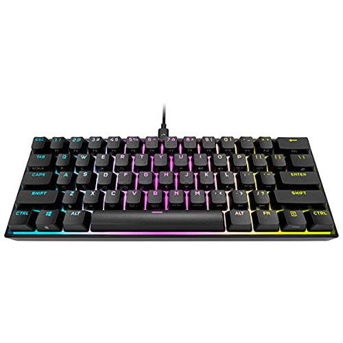 Corsair K65 RGB Mini Gaming Tastatur, MX Speed Silver