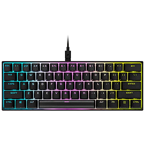 Corsair K65 RGB Mini Gaming Tastatur, MX Speed Silver