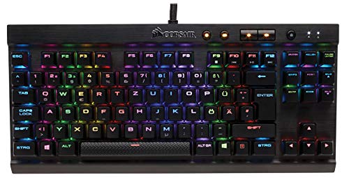 Corsair K65 RGB RAPIDFIRE, Teclado Estándar, Alámbrico, USB, Interruptor mecánico, QWERTZ, Negro