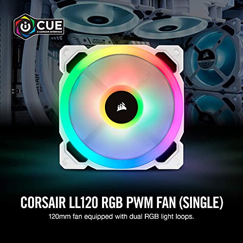 Corsair LL120 RGB - Ventilador (LED 120 mm, PWM White High Airflow) blanco (CO-9050091-WW)