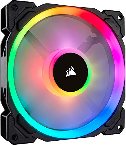 Corsair LL140 RGB Ventilador de PC (140 mm, Doble Halo RGB LED PWM) Paquete Soltero