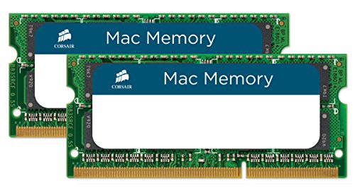 Corsair Mac Memory SODIMM 8GB (2x4GB) DDR3 1066MHz CL7 Memoria para Sistemas Mac, Calificada por Apple - Negro