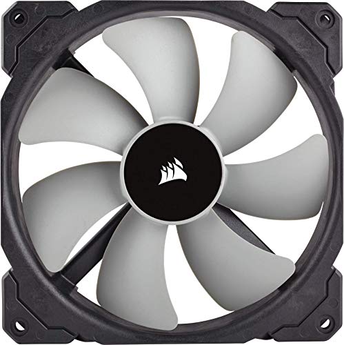 Corsair ML140 de 140 mm Ventilador de Levitación Magnética, Rodamientos de Levitación Magnética, Diseño Personalizado del Rotor, Hasta 97 CFM, 400-2.000 RPM, Paquete Unitario, Negro