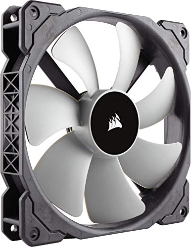 Corsair ML140 de 140 mm Ventilador de Levitación Magnética, Rodamientos de Levitación Magnética, Diseño Personalizado del Rotor, Hasta 97 CFM, 400-2.000 RPM, Paquete Unitario, Negro