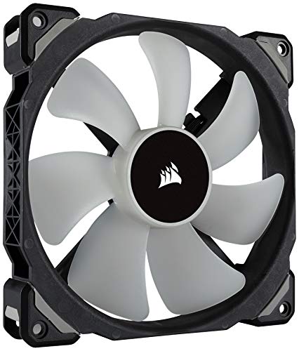 Corsair ML140 Pro - Ventilador de levitación magnética, 140 mm premium, con LED RGB, paquete de 2 ventiladores con Lighting Node PRO (CO-9050078-WW)