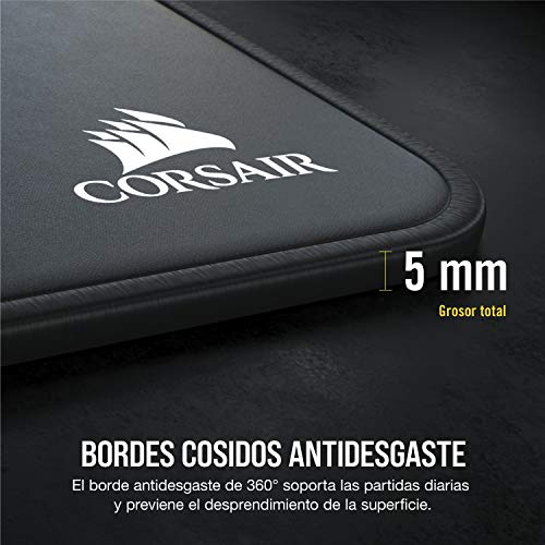 Corsair MM350 Champion Alfombrilla para Juegos de Tela antidesgaste Premium de campeones, Tamaño XL, Negro