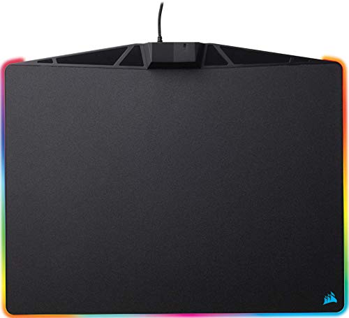 Corsair MM800 RGB - Alfombrilla de ratón para juego (medio, 15 zonas RGB, superficie dura), negro