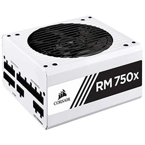 Corsair RM750x unidad de - Fuente de alimentación (750 W, 13,5 cm, 1 Ventilador(es), Superior, Activo, 20+4 pin ATX), Blanco