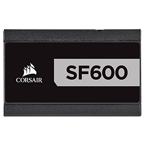Corsair SF600 - Fuente de alimentación (completamente modular, 80 Plus Platinum, 600 W, EU)