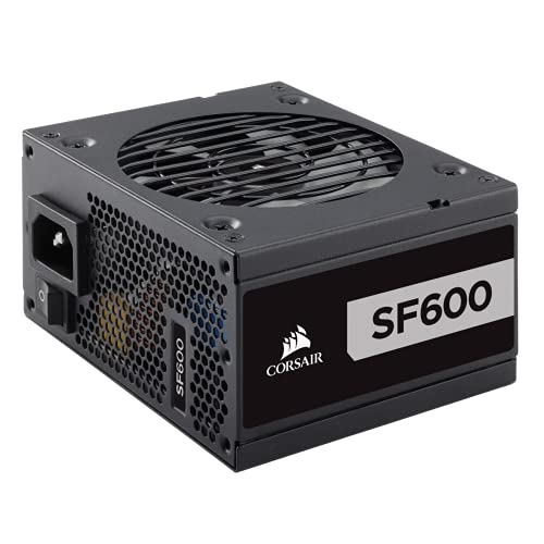 Corsair SF600 - Fuente de alimentación (completamente modular, 80 Plus Platinum, 600 W, EU)