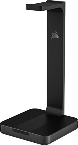 Corsair ST50 Soporte para Auriculares Premium, Fabricado en Aluminio Anodizado, Base de Goma Antideslizante, Color Negro
