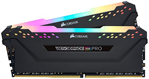 Corsair Vengeance RGB PRO - Módulo de Memoria de Alto Rendimiento, 16 GB (2 x 8 GB) DDR4 3200 MHz C16 XMP 2.0 RGB LED Iluminación, Optimizada para AMD, Negro