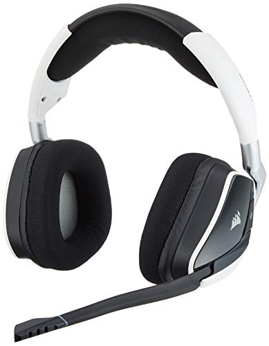 Corsair VOID PRO RGB Wireless Binaural Diadema Blanco auricular con micrófono - Auriculares con micrófono (PC/Juegos, Binaural, Diadema, Blanco, Inalámbrico, USB)