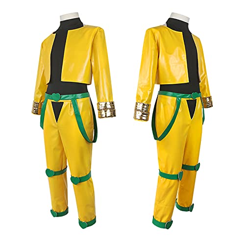COSPARKY Anime JoJo's Bizarre Adventure DIO Brando Halloween Carnival Cosplay Traje Uniforme Trajes para Unisex Adulto,Amarillo,3XL