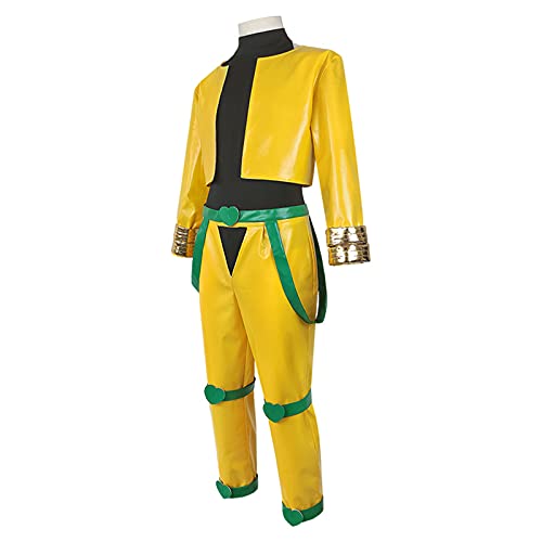 COSPARKY Anime JoJo's Bizarre Adventure DIO Brando Halloween Carnival Cosplay Traje Uniforme Trajes para Unisex Adulto,Amarillo,3XL