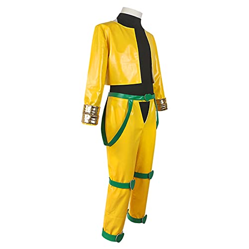 COSPARKY Anime JoJo's Bizarre Adventure DIO Brando Halloween Carnival Cosplay Traje Uniforme Trajes para Unisex Adulto,Amarillo,3XL