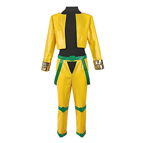 COSPARKY Anime JoJo's Bizarre Adventure DIO Brando Halloween Carnival Cosplay Traje Uniforme Trajes para Unisex Adulto,Amarillo,3XL