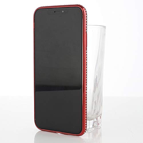 COTDINFOR Huawei Y5 2019 Funda Glitter Diamond Bling Protective Phone Case Luxury with Kickstand Plating TPU Anti-Arañazos Suave Silicona Carcasa for Huawei Honor 8S / Y5 2019 - Red Glitter