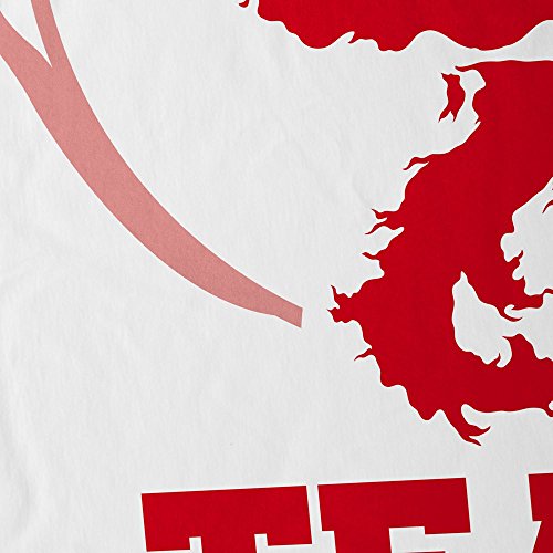 CottonCloud Team Rojo Valor Moltres Camiseta para Hombre T-Shirt Fuego, Talla:XXL, Color:Blanco