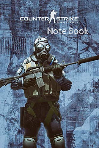COUNTER STRIKE GO NOTEBOOK: Composition Book for Games Lovers. 6"x 9"/120 pages. White Paper.