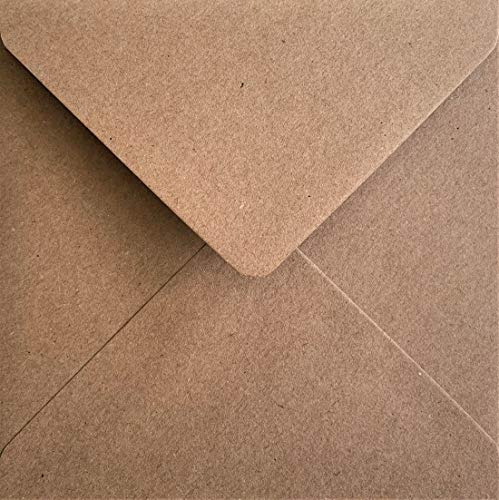 Cranberry - Sobres de papel kraft (50 unidades, 165 x 165 mm, 110 g/m², reciclados