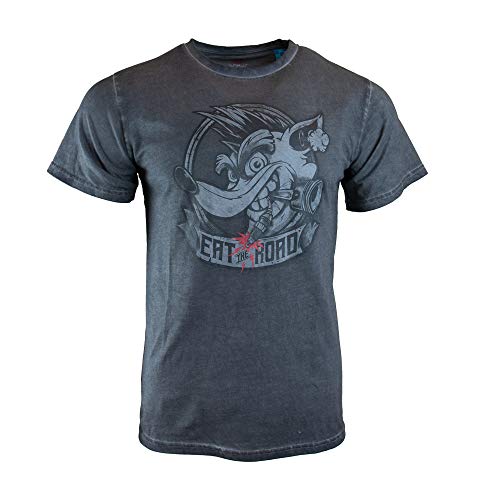 Crash Bandicoot Crash Team Racing, Oficial Mercancía - CTR Nitro-Impulsado Coma la Carretera T-Shirt - XS