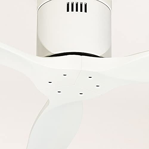 CREATE IKOHS WINDCALM DC - Ventilador de Techo, Silencioso, 3 Aspas, Mando a Distancia, 132 cm de Diámetro, 6 Velocidades,Temporizador, Aspas de Madera, Motor DC, 40W