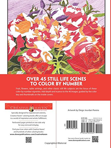 Creative Haven Still Life Color by Number Coloring Book