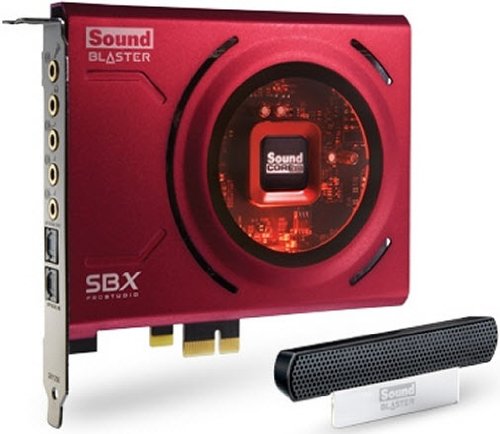 Creative Sound Blaster Z - Tarjeta de sonido interna (micrófono Sound Blaster incluido), Rojo, 24-bits