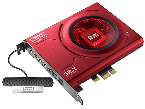 Creative Sound Blaster Z - Tarjeta de sonido interna (micrófono Sound Blaster incluido), Rojo, 24-bits