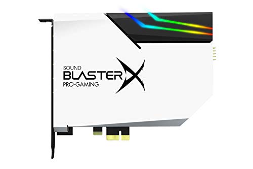 CREATIVE Sound BlasterX Ae-5 Plus Pure Edition Tarjeta de Sonido para Juegos PCI-e SABRE32 de 32 bits/384 kHz y DAC con Dolby Digital y DTS, Bi-amp de Cascos Xamp, relación señal Ruido (SNR) de 122dB