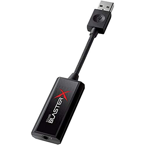 Creative Sound BlasterX G1 - Tarjeta de Sonido portátil de Audio 7.1 con Amplificador para Cascos, Color Negro