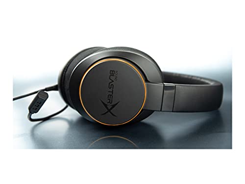 Creative Sound BlasterX H6 - Cascos con micrófono para juegos USB con sonido virtual 7.1