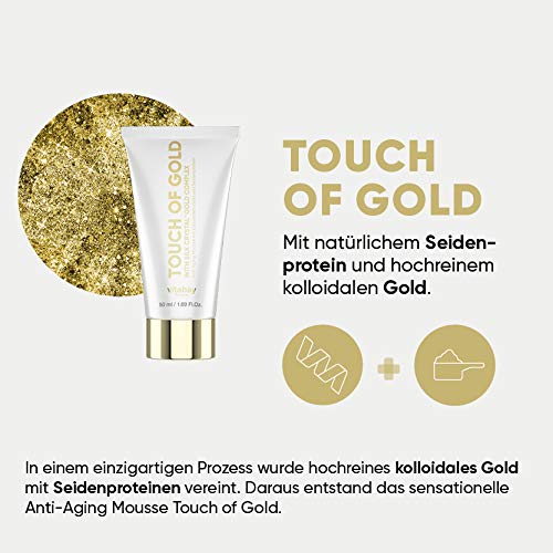 Crema Antiarrugas Vitabay Touch of Gold (50ml) • Crema Antiedad con oro coloidal y seda • Crema facial con oro para piel radiante • Hidratante y nutritiva • Calidad alemana