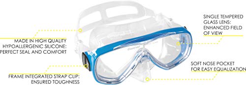 Cressi Maske/Schnorchel Set Onda Mare Juego de snorkel, Unisex, Azul