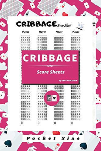 Cribbage Score Sheet: 100 Scorekeeping to Easily Keep Track of All scores in one Convenient, Easy to Read, Pocket Handy Size, Funny Gift for Card Game Lovers (Card Game Score Book)