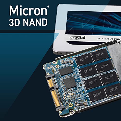 Crucial MX500 250GB CT250MX500SSD1 Unidad interna de estado sólido-hasta 560 MB/s (3D NAND, SATA, 2.5 Pulgadas)