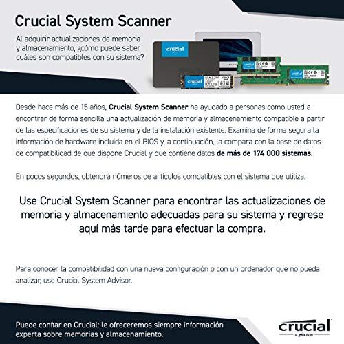 Crucial P5 CT1000P5SSD8 Disco Duro Sólido Interno SSD de 1 TB (3D NAND, NVMe, PCIe, M.2, 2280SS)