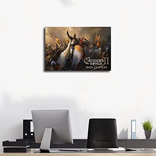 Crusader Kings II - Póster de lona para decoración de dormitorio, deportes, paisaje, oficina, habitación, decoración, regalo, estilo Unframe-style116 × 24 pulgadas (40 × 60 cm)