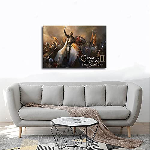 Crusader Kings II - Póster de lona para decoración de dormitorio, deportes, paisaje, oficina, habitación, decoración, regalo, estilo Unframe-style116 × 24 pulgadas (40 × 60 cm)