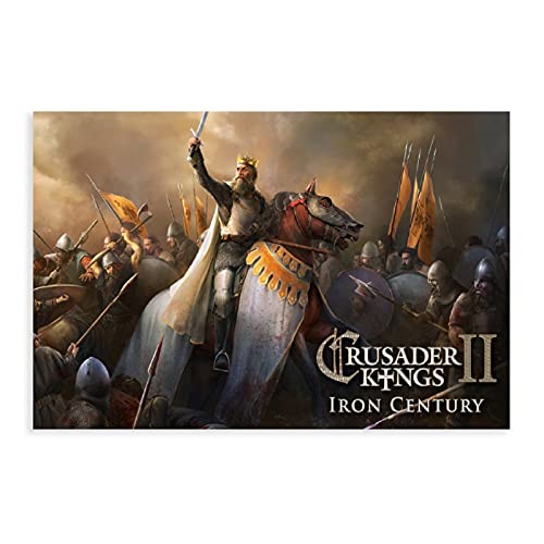 Crusader Kings II - Póster de lona para decoración de dormitorio, deportes, paisaje, oficina, habitación, decoración, regalo, estilo Unframe-style116 × 24 pulgadas (40 × 60 cm)