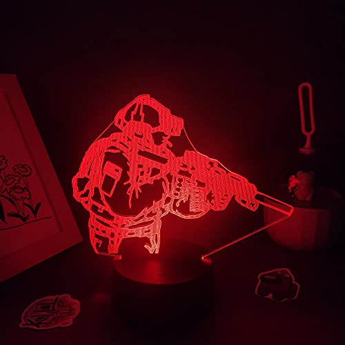 Cs Go Counter-Strike Game Figure Lámparas 3D Leds Neon Rgb Luces nocturnas Cumpleaños S Cama Habitación Mesita de noche Decoración colorida-No_Remote