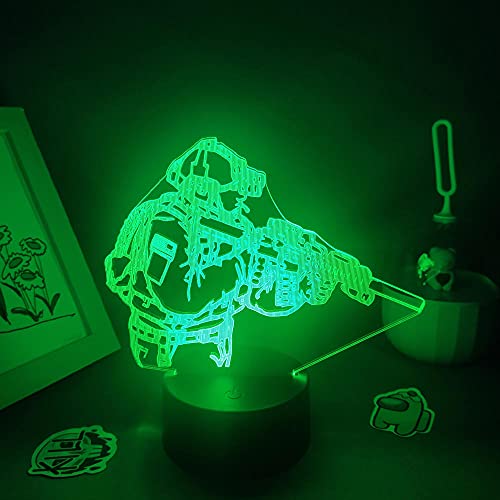 Cs Go Counter-Strike Game Figure Lámparas 3D Leds Neon Rgb Luces nocturnas Cumpleaños S Cama Habitación Mesita de noche Decoración colorida-No_Remote