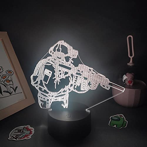 Cs Go Counter-Strike Game Figure Lámparas 3D Leds Neon Rgb Luces nocturnas Cumpleaños S Cama Habitación Mesita de noche Decoración colorida-No_Remote