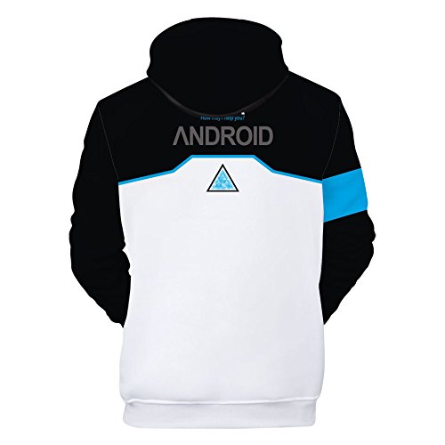 CTOOO Detroit Become Human Game 3D Sudadera con Capucha para Hombres Y Mujeres