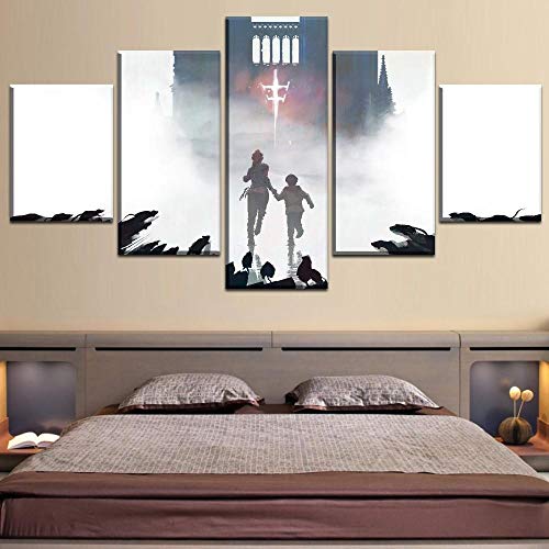 Cuadro En Lienzo Decoracion 5 Piezas Hd Imagen Impresiones En Lienzo Juego A Plague Tale Innocence 2019 Lienzo Grandes Xxl Murales Pared 5 Paneles De Pinturas De Obras De Arte Moderno