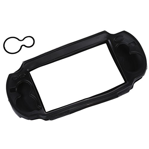 Cuasting Carcasa protectora de silicona para PS Vita PSV, color negro